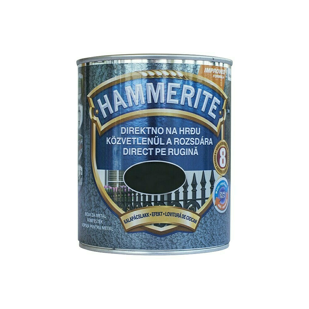 Boja za metal HAMMERITE HAMMERED - EFEKT LAK MAX CRNA 0,25L