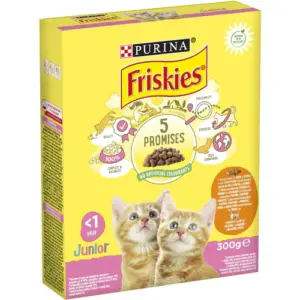 FRISKIES JUNIOR, ukusna kombinacija piletine i puretine, mlijekom, 300g
